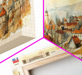 Poarevac Serbia Travel Print Wall Art, Panoramic City Art, Travel Art, Wall Decor, Vacation Gift, Framed Canvas Print Or Metal Art