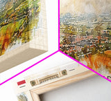 Enschede Netherlands Wall Art, Panoramic Travel Poster, Panoramic Framed Canvas Print, City Wall Art, Wall Hanging Home Decor, Travel Art