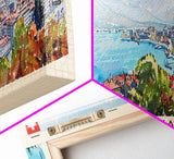 Geneva Switzerland Wall Art, Panoramic Travel Poster, Panoramic Framed Canvas Print, City Wall Art, Wall Hanging Home Decor, Travel Art