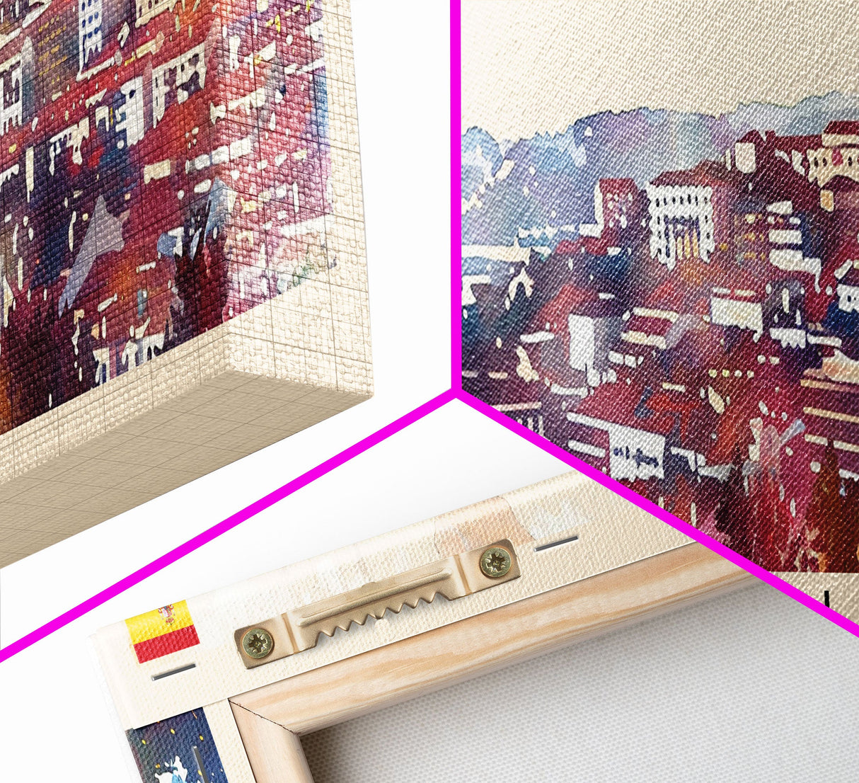 Gijón Spain Travel Print Wall Art, Panoramic City Art, Travel Art, Wall Decor, Vacation Gift, Framed Canvas Print Or Metal Art