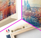 Lyon France Travel Print Wall Art, Panoramic City Art, Travel Art, Wall Decor, Vacation Gift, Framed Canvas Print Or Metal Art