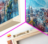 Malaga Spain Wall Art, Panoramic Travel Poster, Panoramic Framed Canvas Print, City Wall Art, Wall Hanging Home Decor, Travel Art