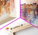 Malmo Sweden Travel Art, City Art, Framed Canvas Print or Metal Wall Art, Europe Travel Poster, Panoramic Wall Art, Extra Wide Wall Art