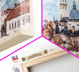 Novi Pazar Serbia Travel Print Wall Art, Panoramic City Art, Travel Art, Wall Decor, Vacation Gift, Framed Canvas Print Or Metal Art