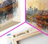 Novosibirsk Russia Travel Print Wall Art, Panoramic City Art, Travel Art, Wall Decor, Vacation Gift, Framed Canvas Print Or Metal Art