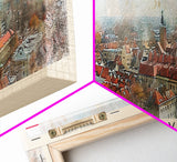 Olsztyn Poland Panoramic Travel Poster, Framed Canvas Print or Metal Wall Art, Travel Art, Home Decor, Panoramic Painting, Midcentury Art