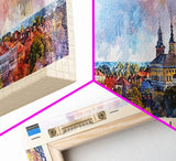 Parnu Estonia Travel Print Wall Art, Panoramic City Art, Travel Art, Wall Decor, Vacation Gift, Framed Canvas Print Or Metal Art