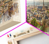 Reims France Travel Art, City Art, Framed Canvas Print or Metal Wall Art, Europe Travel Poster, Panoramic Wall Art, Extra Wide Wall Art