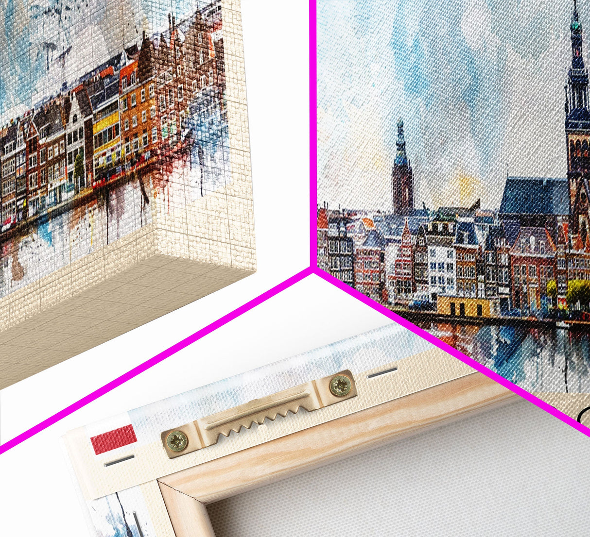 Tilburg Netherlands Wall Art, Panoramic Travel Poster, Panoramic Framed Canvas Print, City Wall Art, Wall Hanging Home Decor, Travel Art