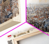 Utrecht Netherlands Travel Print Wall Art, Panoramic City Art, Travel Art, Wall Decor, Vacation Gift, Framed Canvas Print Or Metal Art