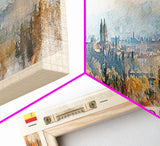 Valladolid Spain Wall Art, Panoramic Travel Poster, Panoramic Framed Canvas Print, City Wall Art, Wall Hanging Home Decor, Travel Art