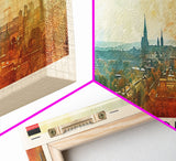 Wiesbaden Germany Travel Print Wall Art, Panoramic City Art, Travel Art, Wall Decor, Vacation Gift, Framed Canvas Print Or Metal Art