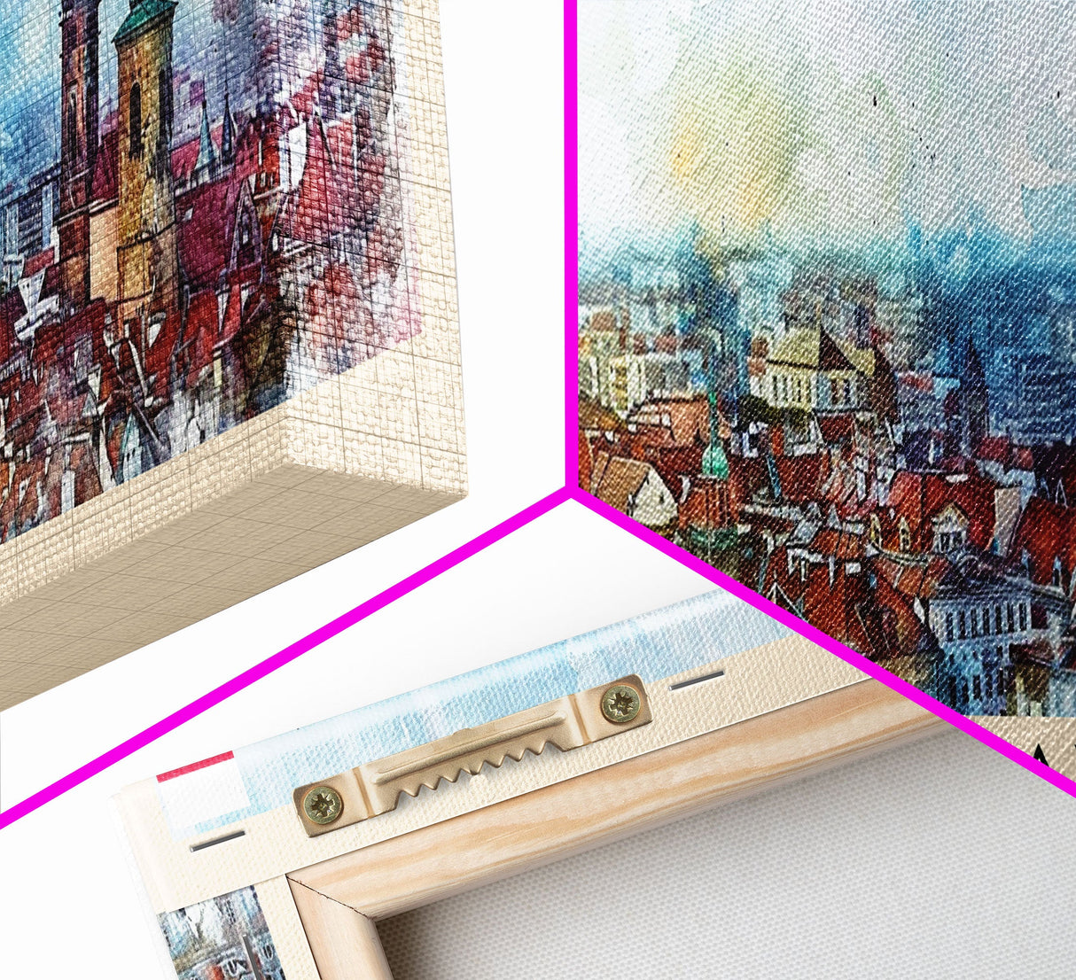 Wroclaw Poland Travel Print Wall Art, Panoramic City Art, Travel Art, Wall Decor, Vacation Gift, Framed Canvas Print Or Metal Art