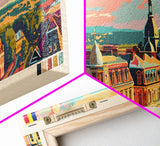 Arad Romania Travel Art, City Art, Framed Canvas Print or Metal Wall Art, Europe Travel Poster, Panoramic Wall Art, Extra Wide Wall Art