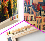 Bruges Belgium Travel Art, City Art, Framed Canvas Print or Metal Wall Art, Europe Travel Poster, Panoramic Wall Art, Extra Wide Wall Art