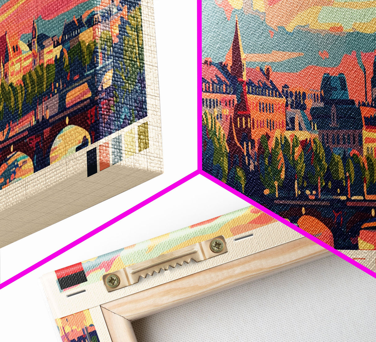 Dresde Germany Travel Art, City Art, Framed Canvas Print or Metal Wall Art, Europe Travel Poster, Panoramic Wall Art, Extra Wide Wall Art