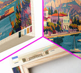 Kallithea Greece Travel Art, City Art, Framed Canvas Print or Metal Wall Art, Europe Travel Poster, Panoramic Wall Art, Extra Wide Wall Art