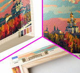 Moscow Russia Travel Print Wall Art, Panoramic City Art, Travel Art, Wall Decor, Vacation Gift, Framed Canvas Print Or Metal Art