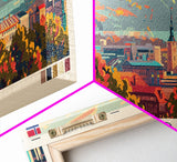 Oslo Norway Travel Art, City Art, Framed Canvas Print or Metal Wall Art, Europe Travel Poster, Panoramic Wall Art, Extra Wide Wall Art