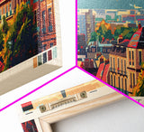 Wuppertal Germany Travel Art, City Art, Framed Canvas Print or Metal Wall Art, Europe Travel Poster, Panoramic Wall Art, Extra Wide Wall Art