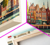 Enschede Netherlands Wall Art, Panoramic Travel Poster, Panoramic Framed Canvas Print, City Wall Art, Wall Hanging Home Decor, Travel Art