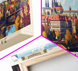 Hradec Czech Republic Travel Art, City Art, Framed Canvas Print or Metal Wall Art, Europe Travel Poster, Panoramic Wall Art, Extra Wide Wall Art