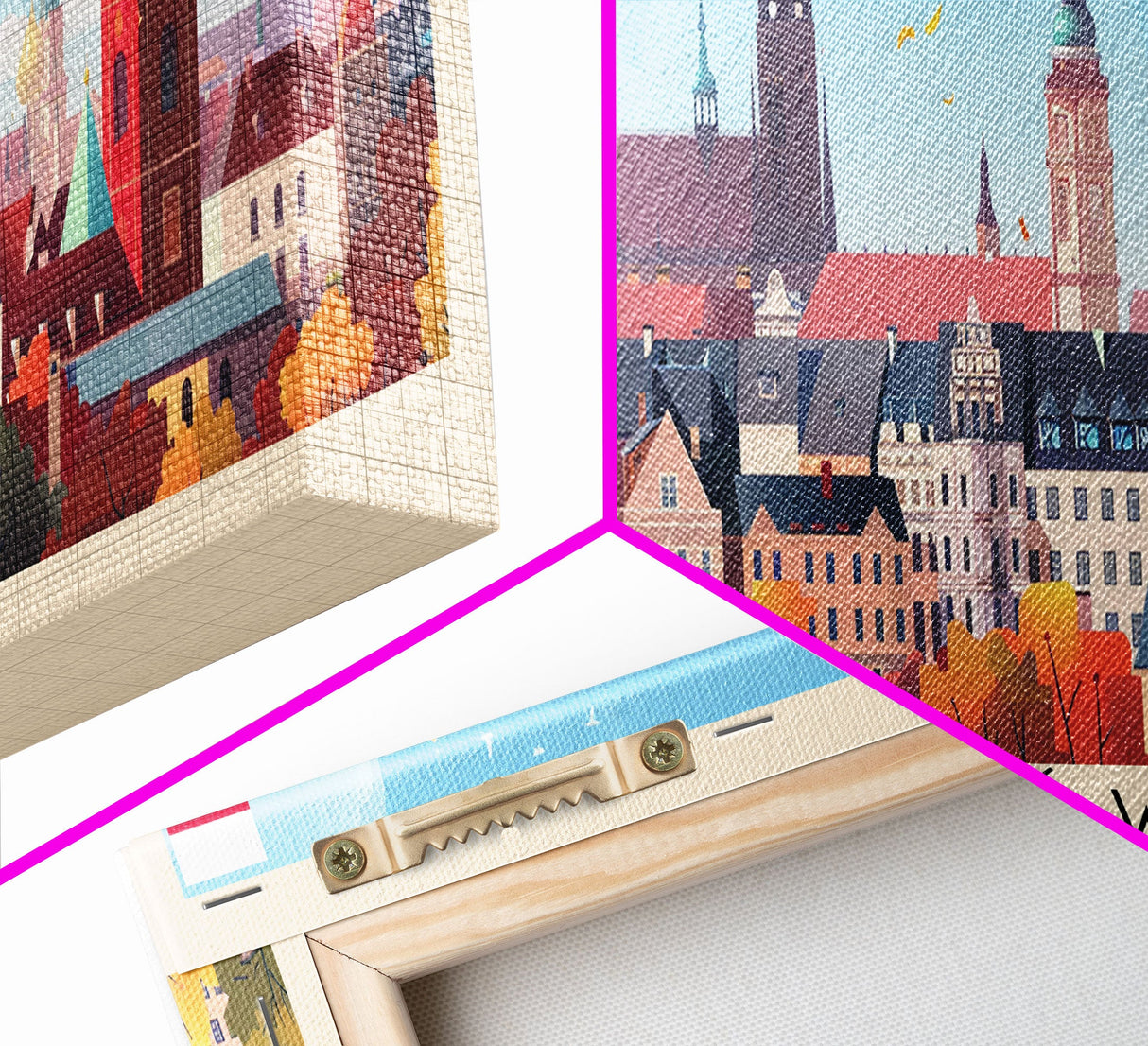 Krakow Poland Travel Art, City Art, Framed Canvas Print or Metal Wall Art, Europe Travel Poster, Panoramic Wall Art, Extra Wide Wall Art