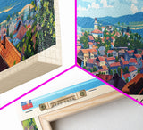 Pancevo Serbia Wall Art, Panoramic Travel Poster, Panoramic Framed Canvas Print, City Wall Art, Wall Hanging Home Decor, Travel Art