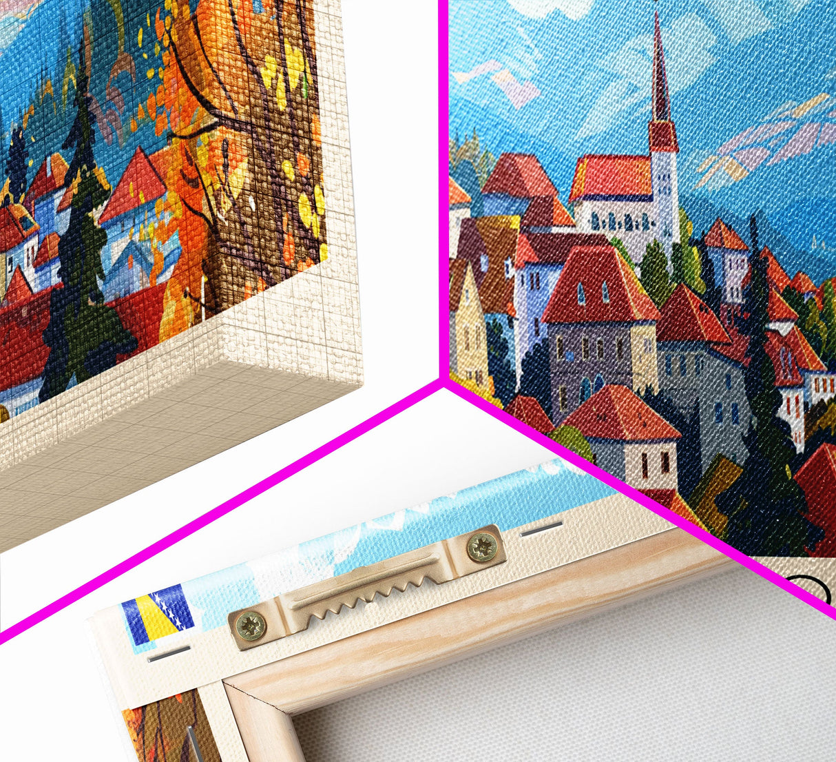 Prijedor Bosnia Travel Art, City Art, Framed Canvas Print or Metal Wall Art, Europe Travel Poster, Panoramic Wall Art, Extra Wide Wall Art