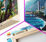 Santa Cruz Tenerife Spain Wall Art, Panoramic Travel Poster, Panoramic Framed Canvas Print, City Wall Art, Wall Hanging Home Decor, Travel Art