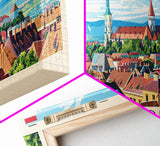 Sopron Hungary Travel Art, City Art, Framed Canvas Print or Metal Wall Art, Europe Travel Poster, Panoramic Wall Art, Extra Wide Wall Art