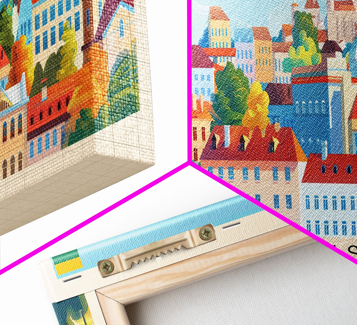 Vilnius Lithuania Wall Art, Panoramic Travel Poster, Panoramic Framed Canvas Print, City Wall Art, Wall Hanging Home Decor, Travel Art