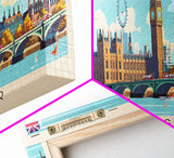 Westminster United Kingdom Wall Art, Panoramic Travel Poster, Panoramic Framed Canvas Print, City Wall Art, Wall Hanging Home Decor, Travel Art