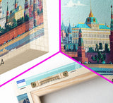 Yoshkar Ola Russia Panoramic Travel Poster, Framed Canvas Print or Metal Wall Art, Travel Art, Home Decor, Panoramic Painting, Midcentury Art