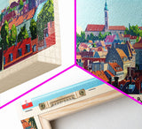 Zagreb Croatia Travel Art, City Art, Framed Canvas Print or Metal Wall Art, Europe Travel Poster, Panoramic Wall Art, Extra Wide Wall Art