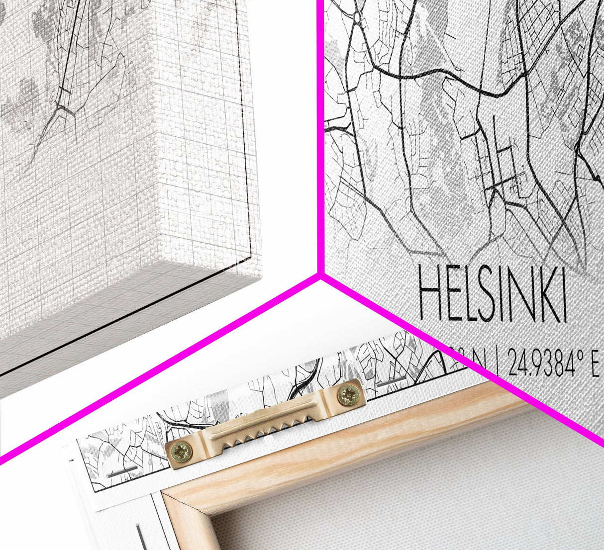 Panoramic Helsinki City Map, Finland Art, Map Print, Minimalist Wall Art, Canvas Art, Housewarming Gift, Street Map Art, Closing Gift