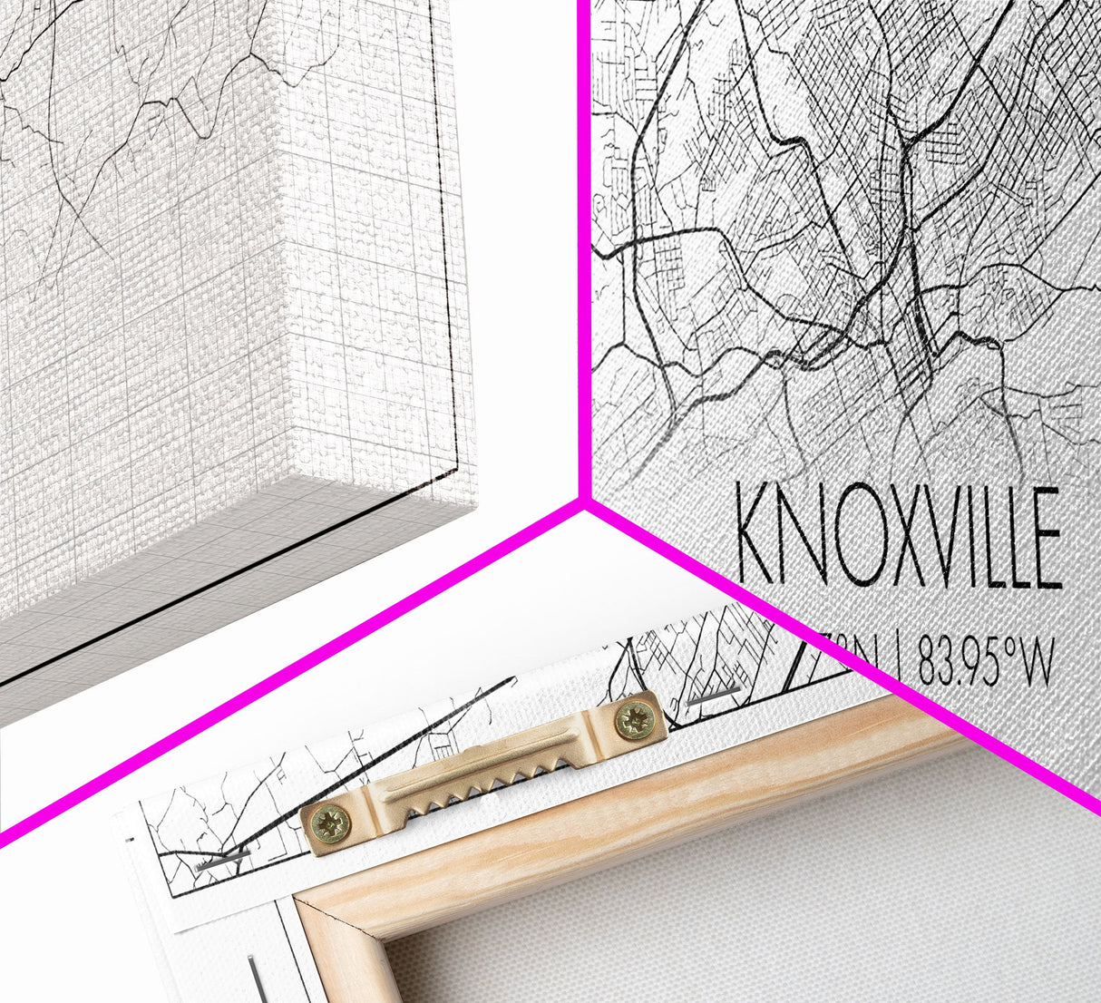 Panoramic Knoxville City Map, Tennessee Art, Map Print, Minimalist Wall Art, Canvas Art, Housewarming Gift, Street Map Art, Closing Gift