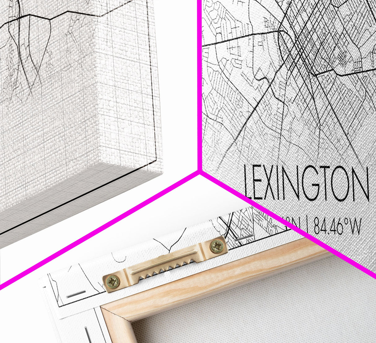 Panoramic Lexington City Map, Kentucky Art, Map Print, Minimalist Wall Art, Canvas Art, Housewarming Gift, Street Map Art, Closing Gift