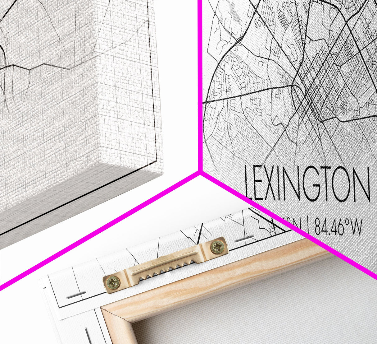 Panoramic Lexington City Map, Kentucky Art, Map Print, Minimalist Wall Art, Canvas Art, Housewarming Gift, Street Map Art, Closing Gift