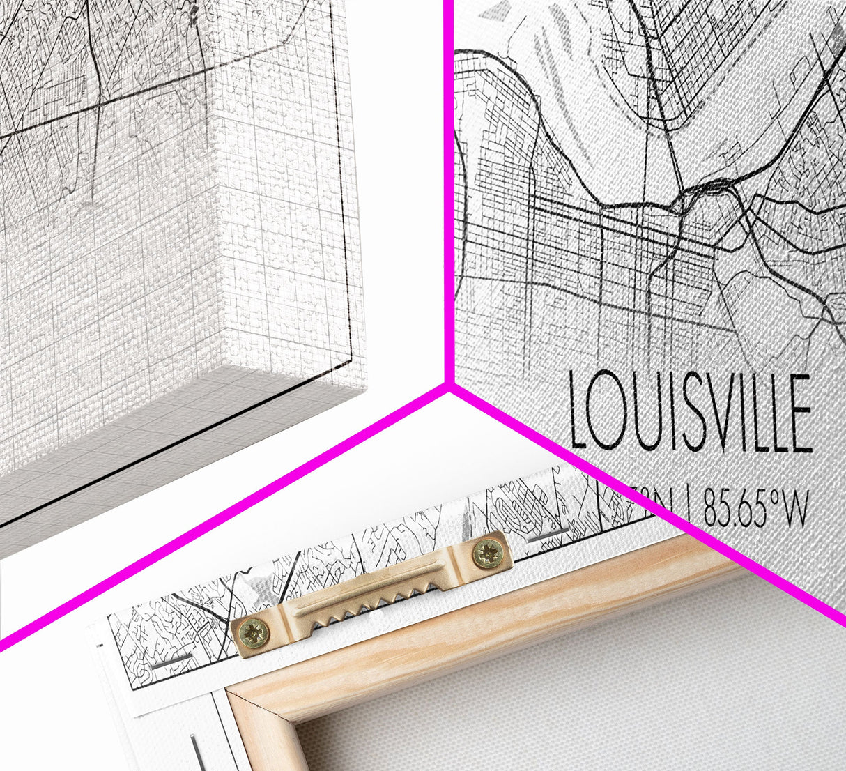 Panoramic Louisville City Map, Kentucky Art, Map Print, Minimalist Wall Art, Canvas Art, Housewarming Gift, Street Map Art, Closing Gift