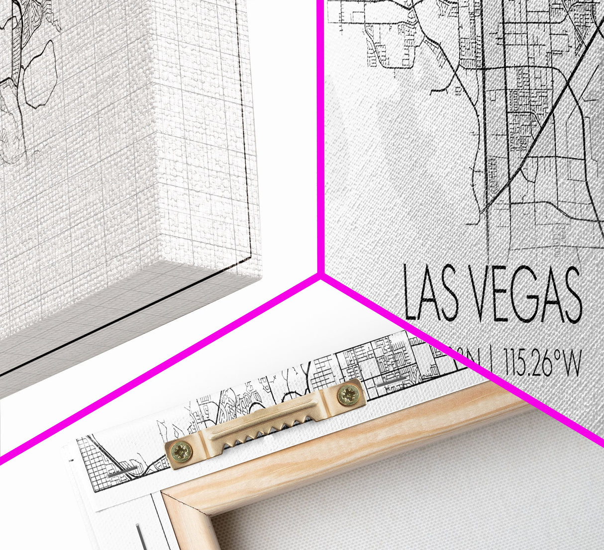 Panoramic Las Vegas  City Map, Nevada Art, Map Print, Minimalist Wall Art, Canvas Art, Housewarming Gift, Street Map Art, Closing Gift