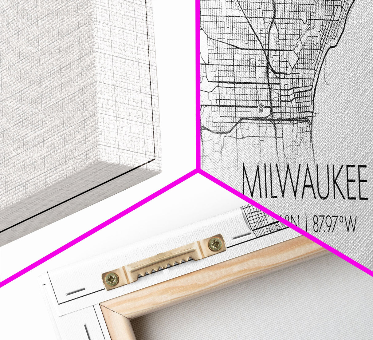 Panoramic Milwaukee City Map, Wisconsin Art, Map Print, Minimalist Wall Art, Canvas Art, Housewarming Gift, Street Map Art, Closing Gift