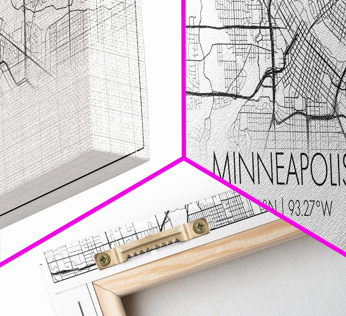 Panoramic Minneapolis City Map, Minnesota Art, Map Print, Minimalist Wall Art, Canvas Art, Housewarming Gift, Street Map Art, Closing Gift