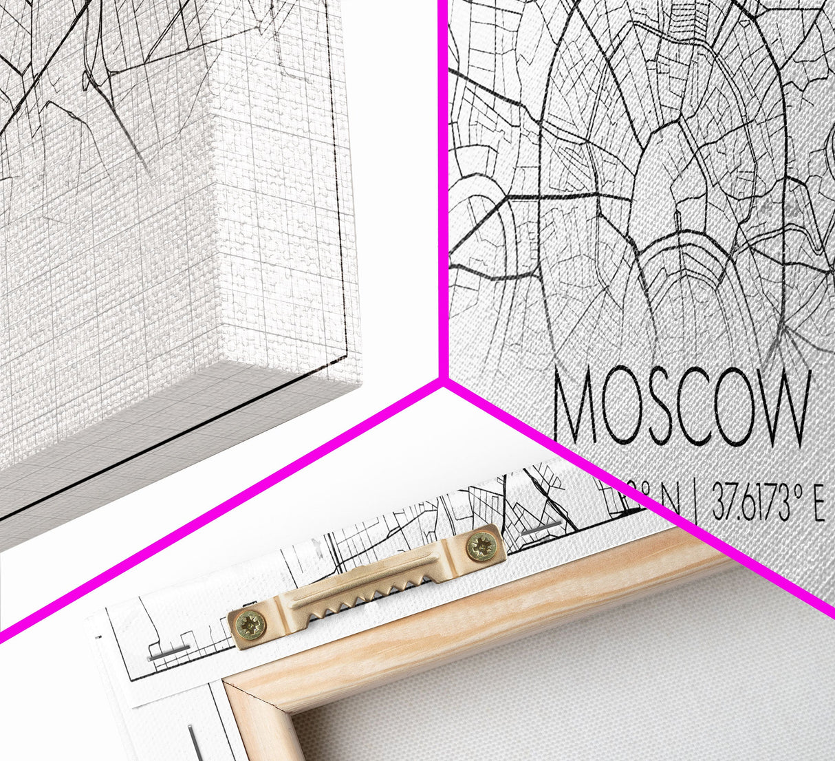 Panoramic Moscow City Map, Russia Art, Map Print, Minimalist Wall Art, Canvas Art, Housewarming Gift, Street Map Art, Closing Gift