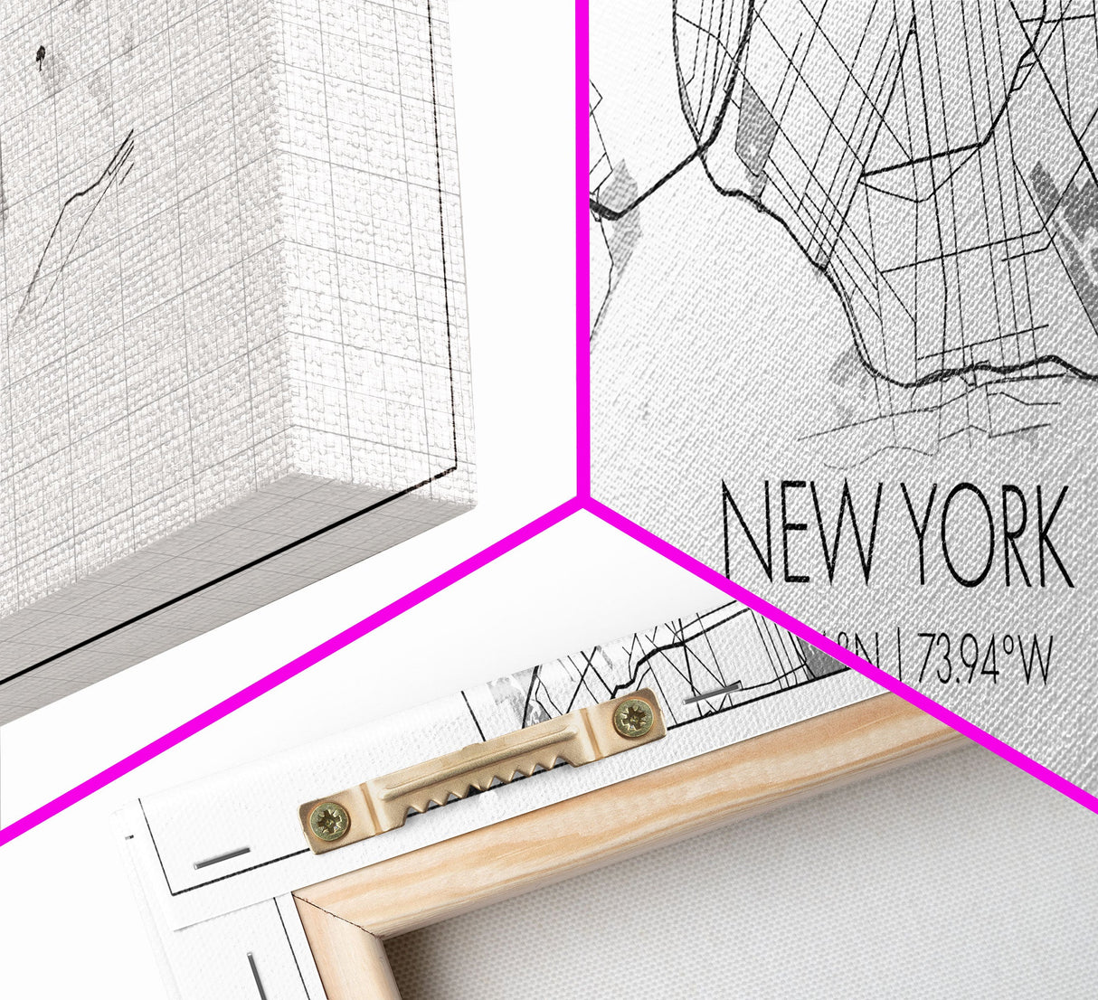 Panoramic New York City Map, New York Art, Map Print, Minimalist Wall Art, Canvas Art, Housewarming Gift, Street Map Art, Closing Gift