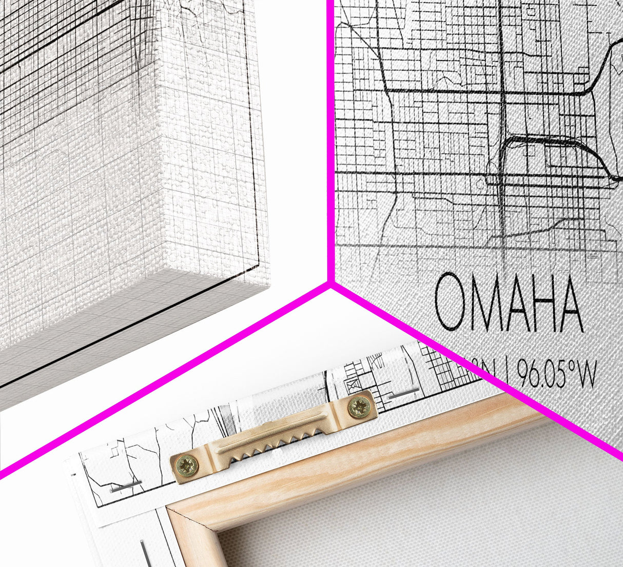 Panoramic Omaha City Map, Nebraska Art, Map Print, Minimalist Wall Art, Canvas Art, Housewarming Gift, Street Map Art, Closing Gift