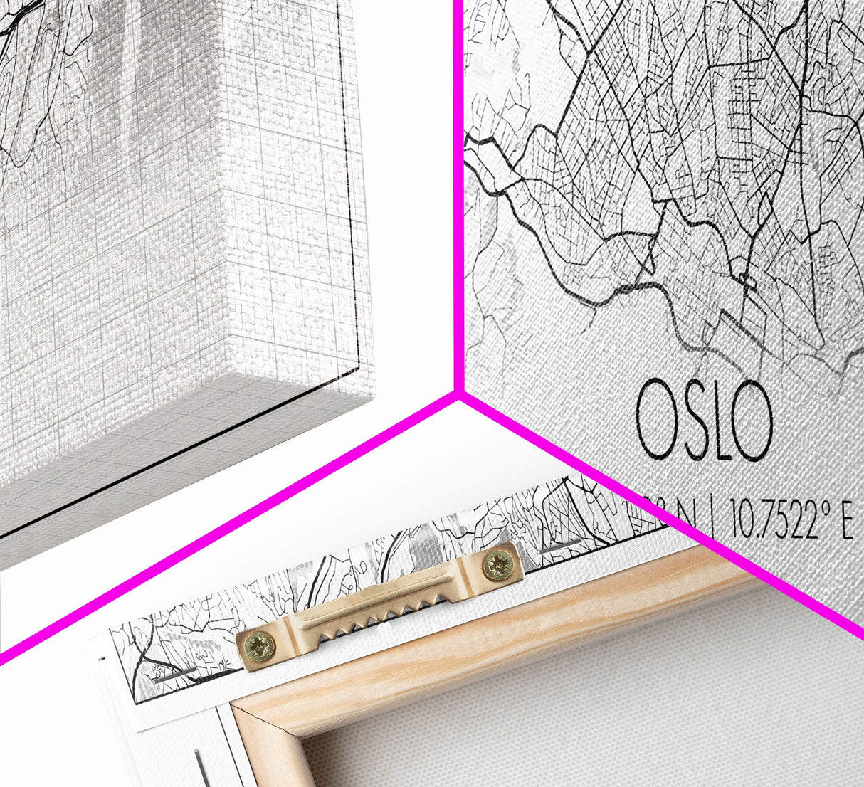 Panoramic Oslo City Map, Norway Art, Map Print, Minimalist Wall Art, Canvas Art, Housewarming Gift, Street Map Art, Closing Gift