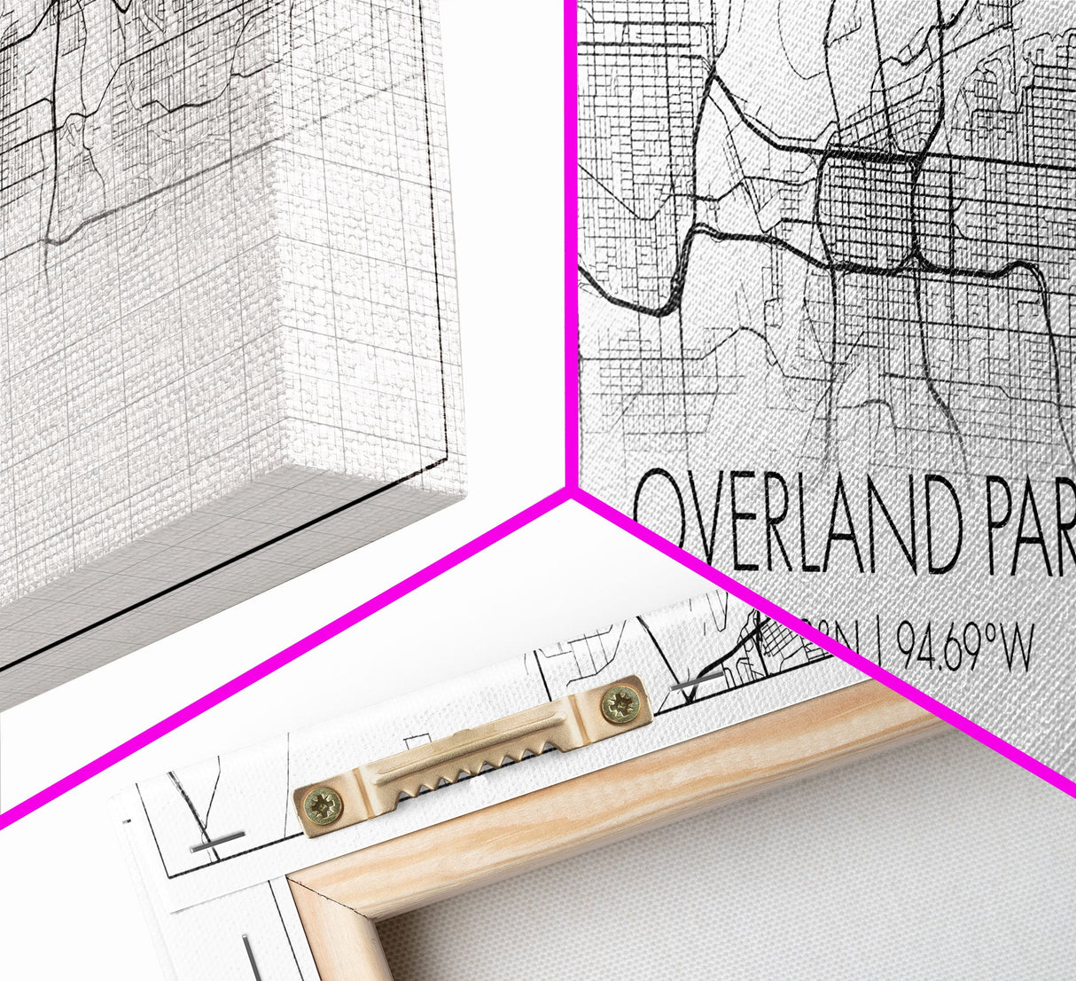 Panoramic Overland Park City Map, Kansas Art, Map Print, Minimalist Wall Art, Canvas Art, Housewarming Gift, Street Map Art, Closing Gift