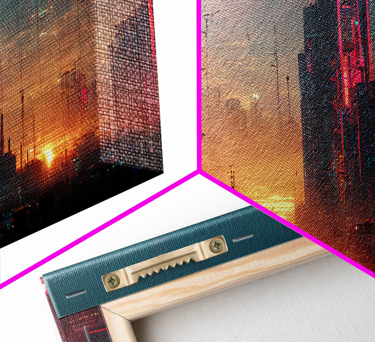 Cyberpunk Cityscape Dystopian City Futuristic Sunset Fine Art Print, Wall Art Print, Wall Décor, Wall Poster