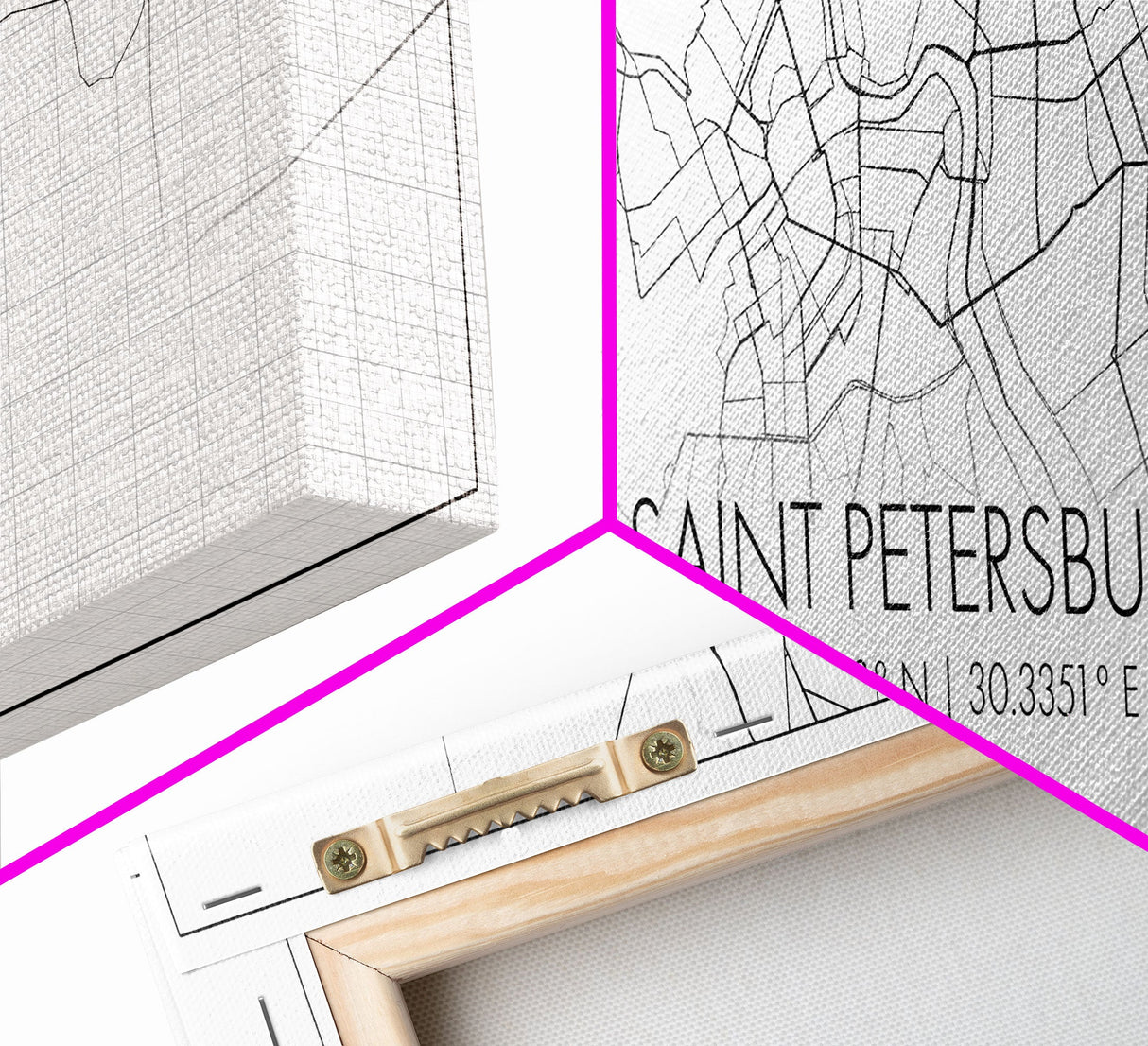 Panoramic Saint Petersburg City Map, Russia Art, Map Print, Minimalist Wall Art, Canvas Art, Housewarming Gift, Street Map, Closing Gift